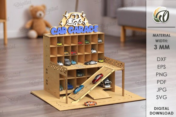 3D Car Storage Garage Laser Cut: A Dynamic Design Asset for Creative Projects