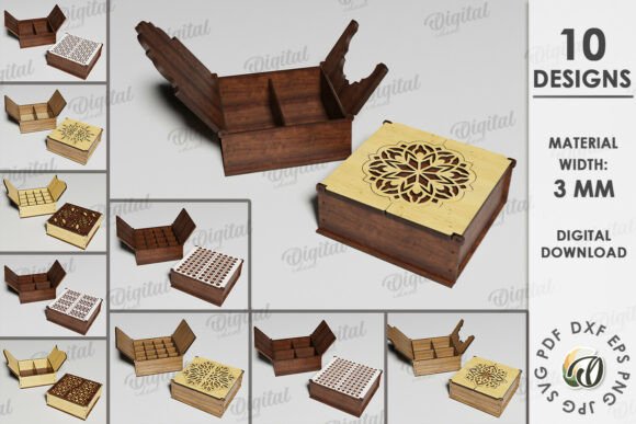 3D Decorative Boxes Bundle for Laser Engraving: A Brand Designer’s Take