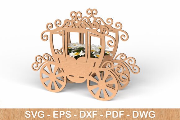 3D Fairy Carriage Flower Holder Embroidery Design Review