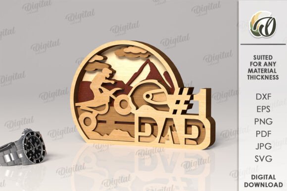 3D Father s Day Layered Decor Laser Cutting for Bloggers