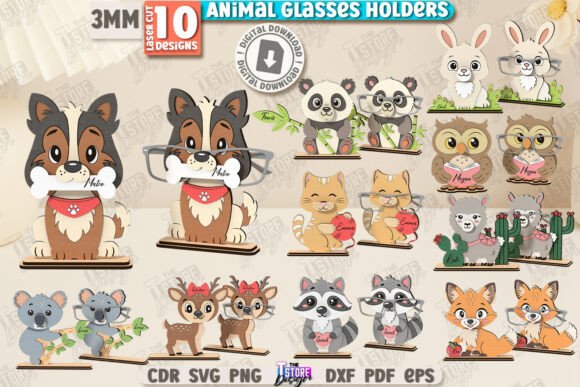 3D Glasses Holders Laser Cut Bundle: A Stylish Stand for Creative Entrepreneurs
