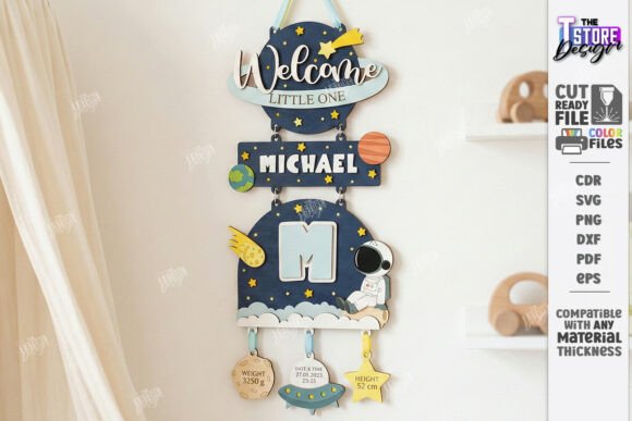 3D Nursery Layered Wall Sign Laser Cut Review