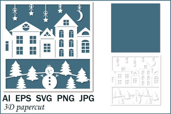 3D Paper, Snowman: A Graphics Asset for Crafts and Seasonal Branding