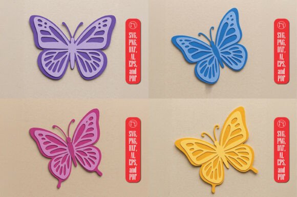 3D SVG Butterfly Design for Spring Creations