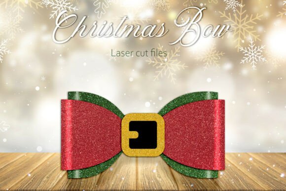 3D SVG Christmas Bow for Design Projects