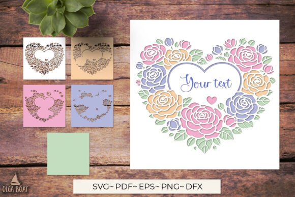 3D SVG Heart Frame for Mother’s Day Content