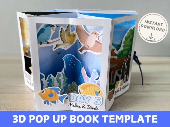 3D SVG Pop Up Carousel for Days of Creation – A Creative Design Asset for Branding & Marketing