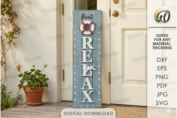 3D Vertical Summer Sign Laser Cut for Signs and Branding