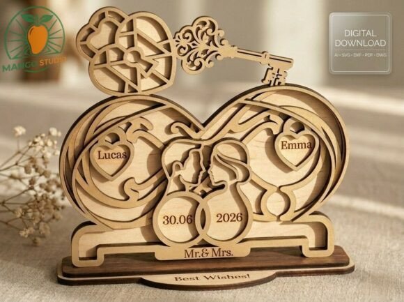 3D Wedding Infinity Sign 4 Layer Design: A Laser Cutting Asset for Premium Branding