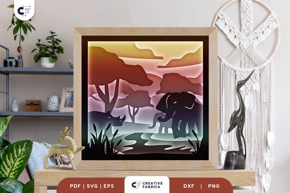 African Safari Animal 3D Shadow Box: A Practical Review for Sellers