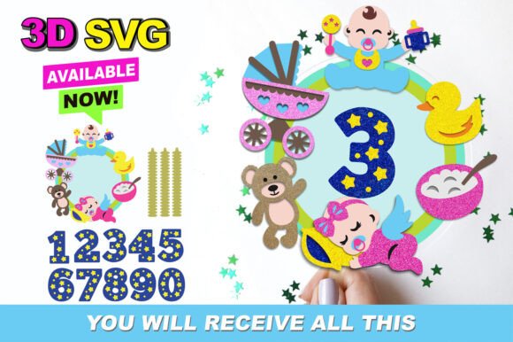 Baby Cake Topper 3D SVG: A Playful Design Asset for Local Business Branding