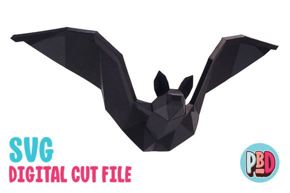Hanging Bat 3D Papercraft - Pose 3: A 3D SVG Shapes Review for Publishers