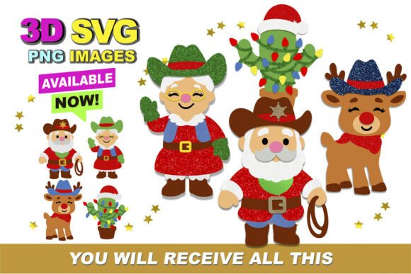 Howdy Christmas 3D SVG: A Festive Graphic Design Asset for Content Creators