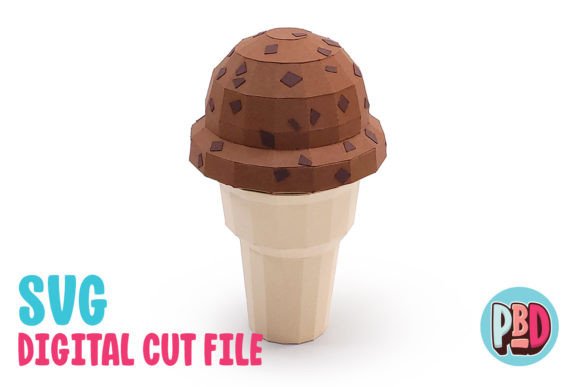 Ice Cream Cone 3D Papercraft: A 3D SVG Review for Shapes & Sellers