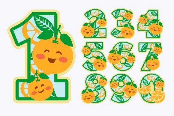 Little Cutie Numbers 3D SVG Graphics for Crafts