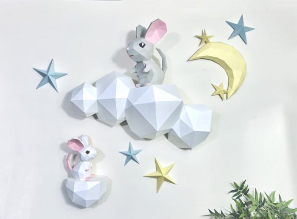 Mouse on Cloud Stars 3D SVG Shapes Review