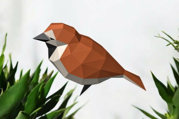 Sparrow Bird 3D SVG: A Creative Design Asset for Animal-Themed Projects